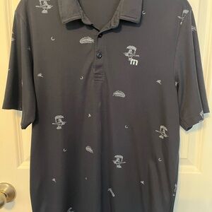 Travis Mathew Men's Gray Polo Shirt size large